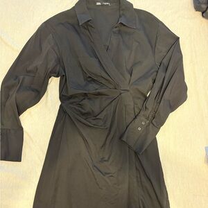 Zara Black Wrap Dress